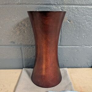 Vintage Antique Classic Tall  Mid Century Modern Danish Hardwood Vase